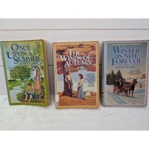 Janette Oke Book Lot Once Upon A Summer Winds Of Autumn Winter Is Not Forever
